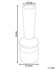 Blumenvase PEANIA 30 cm Keramik Schwarz_846186