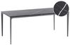 Gartentisch SOVARETO 180 cm 90 cm Marmor Optik Schwarzer Marmor