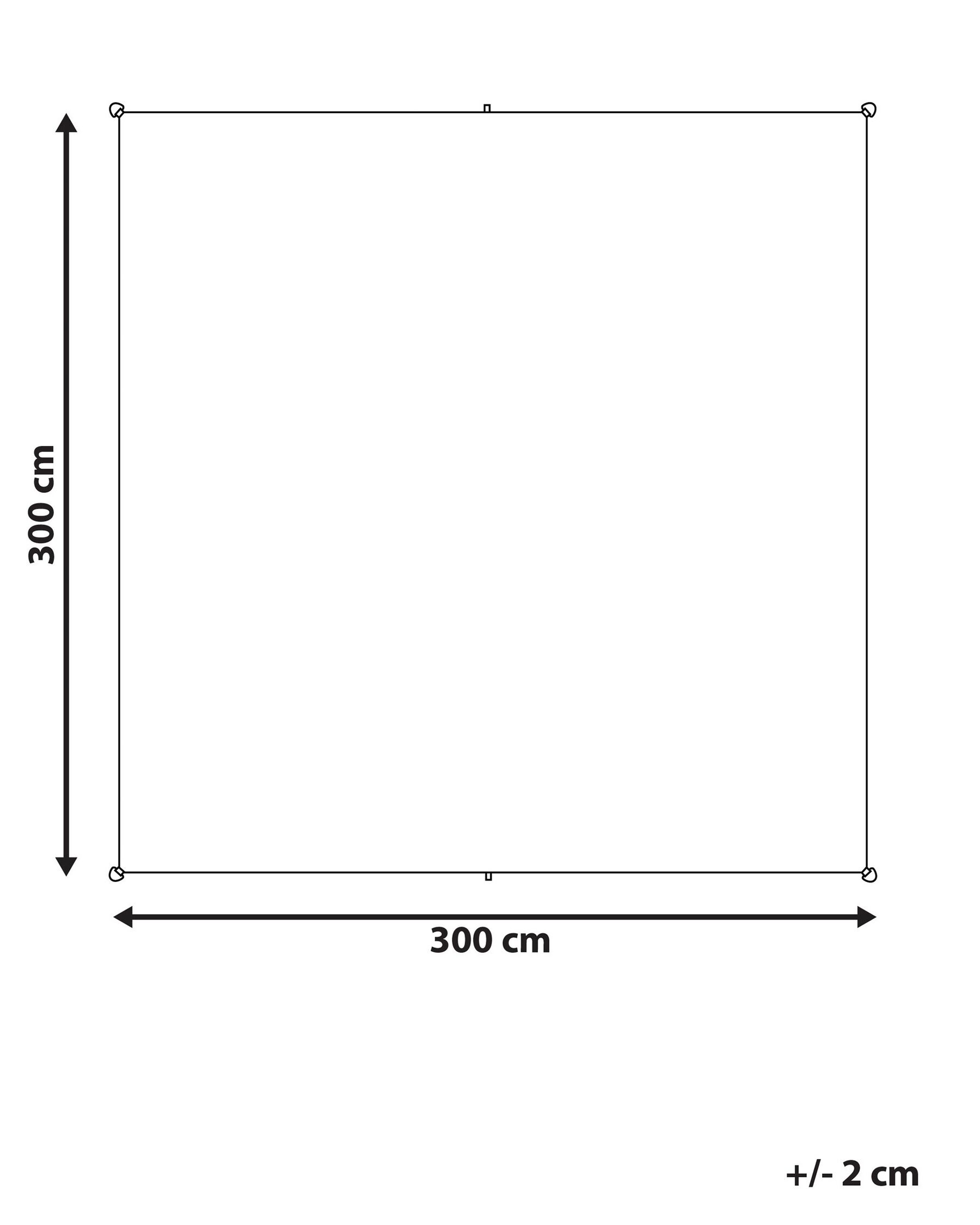 Sonnensegel LUKKA 300 cm 300 cm Grau_813082