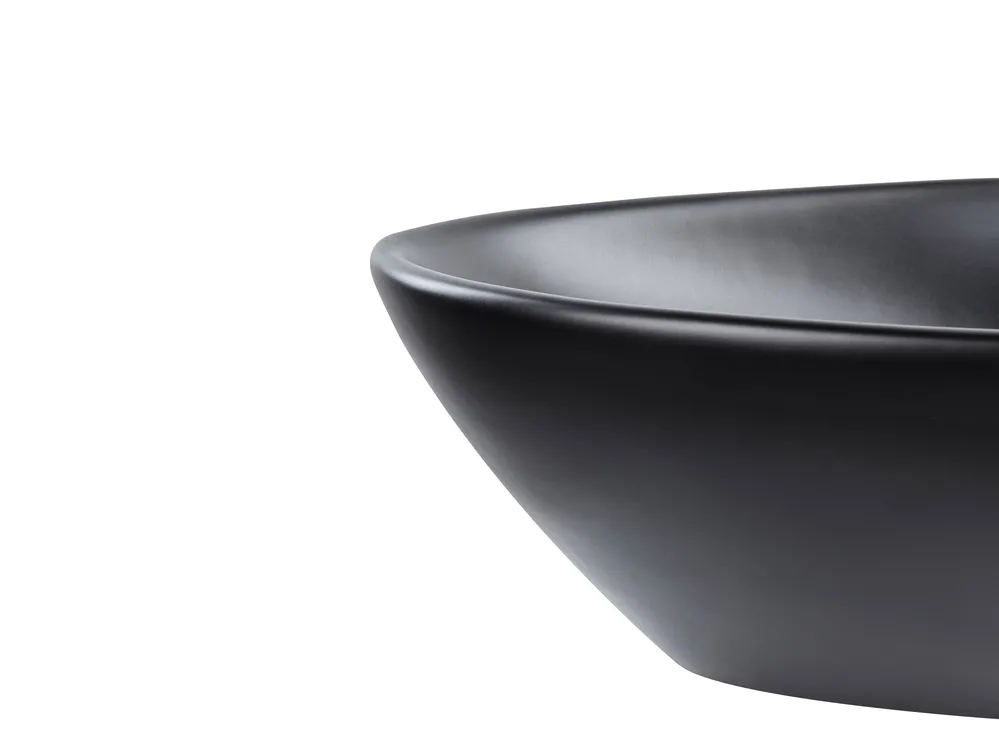 Aufsatzwaschbecken TIRIG 60 x 39 cm Keramik Schwarz_922179
