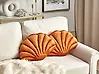 Dekokissen 2er Set CONSOLIDA 47 x 35 cm Samtstoff Orange Ohne Muster