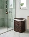 Wasmand met deksel MUCUBAJI Stof Donkerbruin 83 L