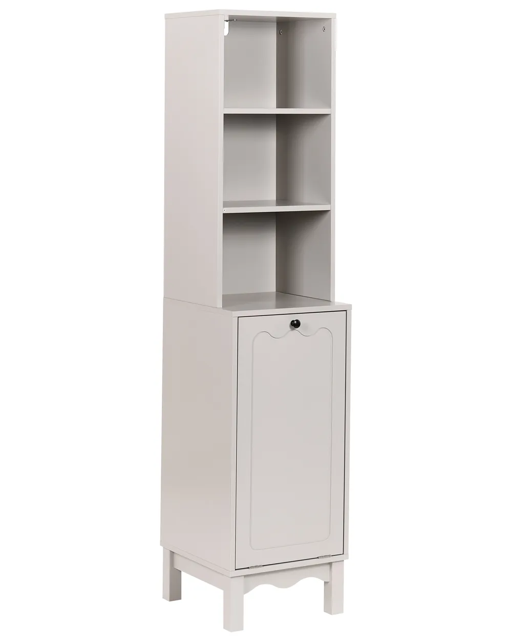 Badezimmerschrank PENON 38 cm mit Wäschekorb Hellbeige