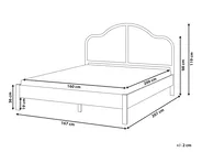 Bed HOUNOUX 160 x 200 cm (EU King Size) Light Brown_1047749