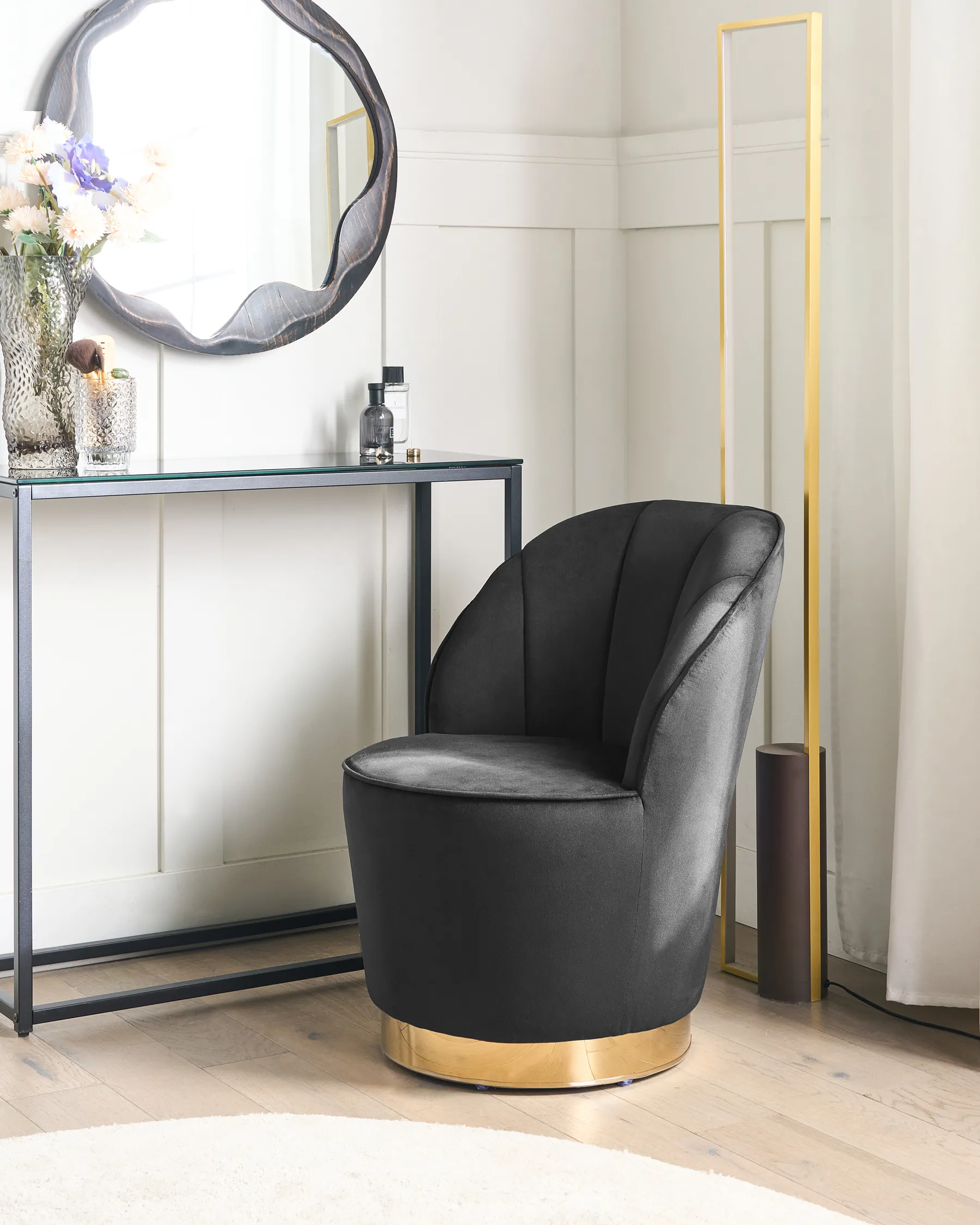 Armchair ALBY Velvet Black_780876