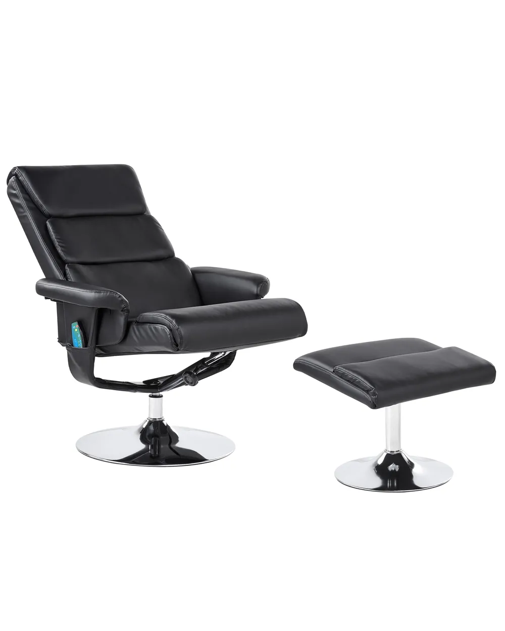 Massagestuhl LEGEND mit Fußstütze Kunstleder Schwarz