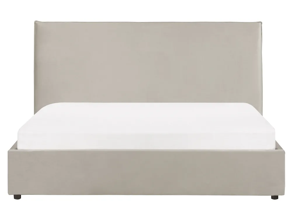 Ottoman Bed LAVAUR Velvet Taupe 160 x 200 cm (EU King Size)_985967
