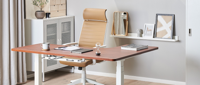 Set Mobili Ufficio Office Edition - 4 Pezzi In Rovere Sonoma/Bianco Con Scrivanie E Armadietti - Foto 4