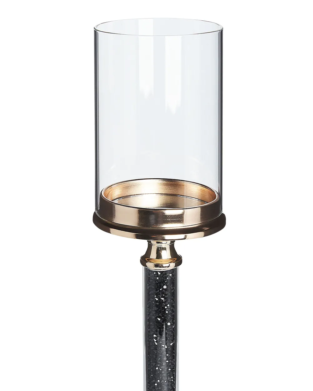 Kerzenständer ABBEVILLE 48 cm Glas Schwarz_788840
