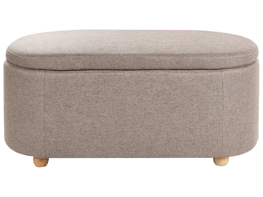 Polsterbank mit Stauraum HAYWARD Stoff 98 cm Beige_1056484