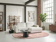 Ecksofa KOLDING Bouclé Hellbeige linksseitig_1008301