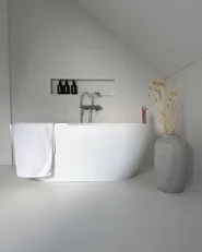 Freistehende Badewanne NEVIS 160 x 75 cm Weiß_1120246