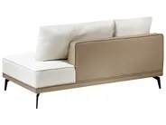 Ecksofa 3-Sitzer MYKEN Stoff Cremeweiß rechtsseitig_939640