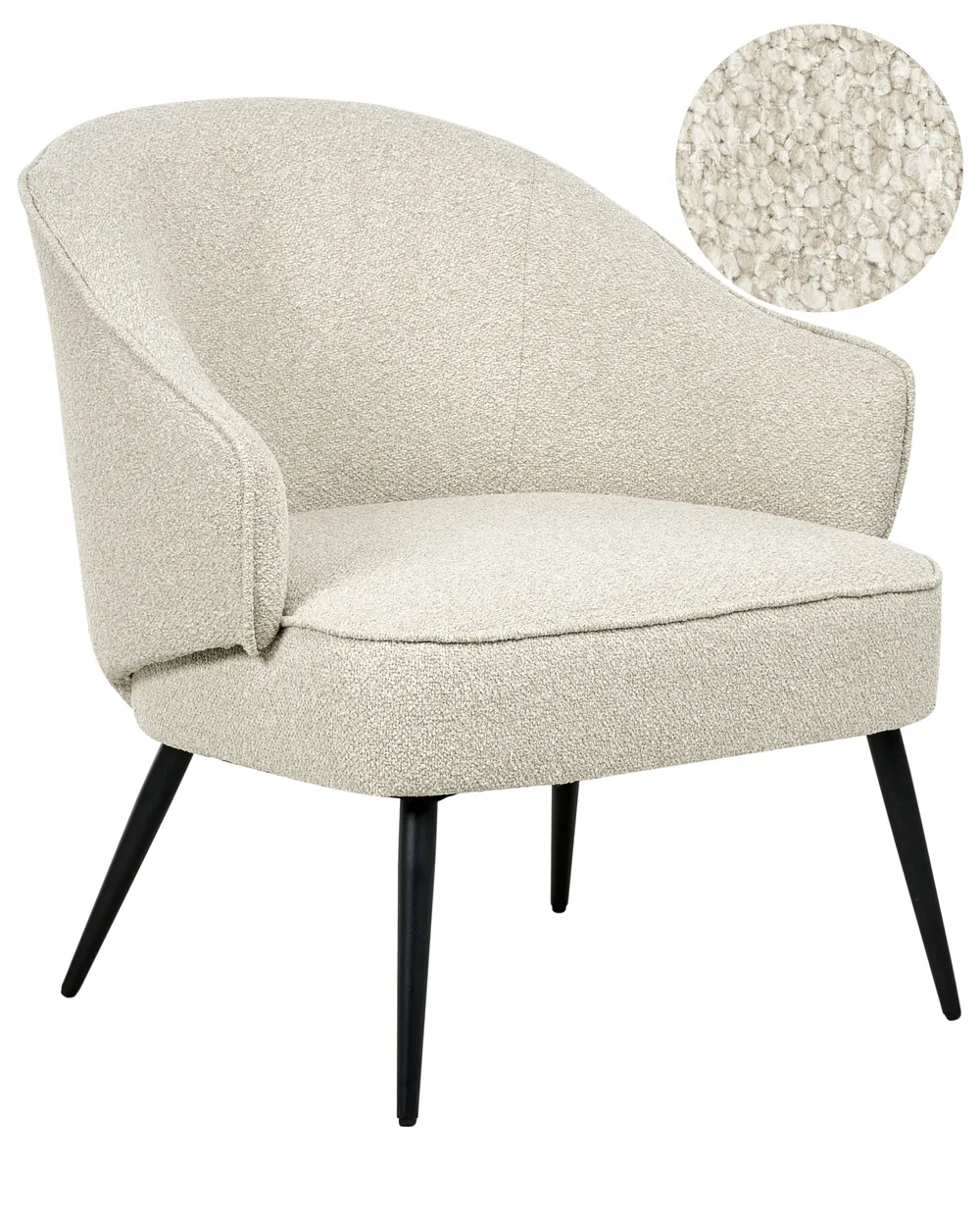 Sessel KAYLA Bouclé Hellbeige