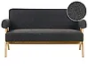 Sofa 2-Sitzer TAMRE Bouclé Schwarz / Hellbraun