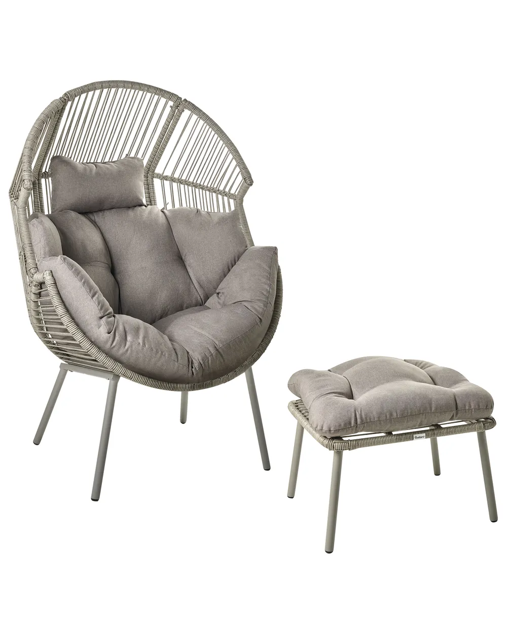 Gartenstuhl MURANO Polyrattan Grau