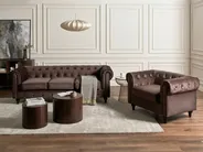 Sessel CHESTERFIELD Samtstoff Dunkelbraun_1064978