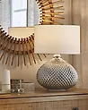 Tischlampe MADON Glas Silber