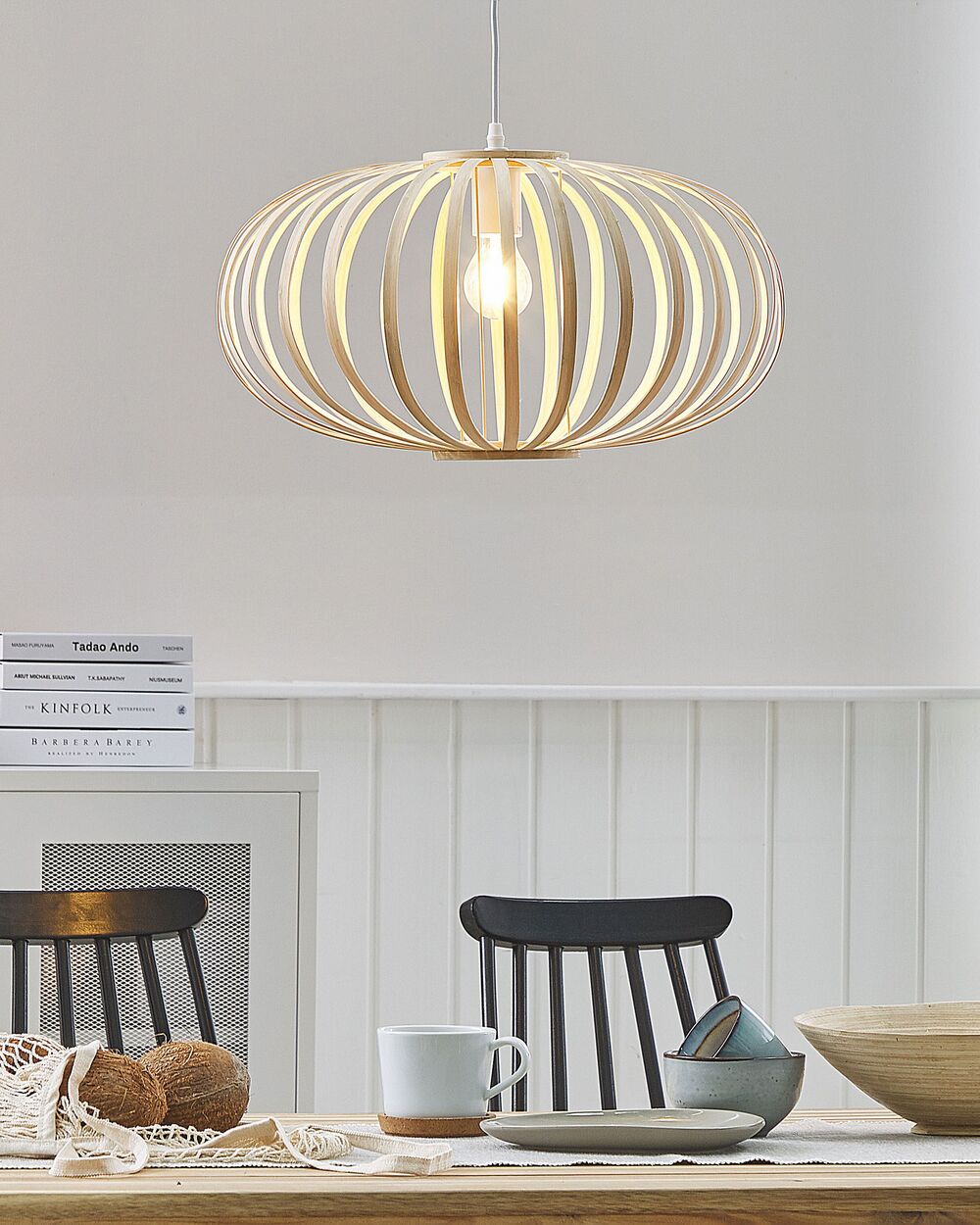 Pendant Lamp HAVEL Bamboo Light Brown