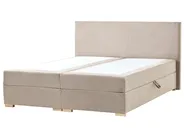 Boxspringbett mit Stauraum MAJOR Stoff Taupe 180 x 200 cm_1028185