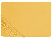 Spannbettlaken JANBU 90 x 200 cm Baumwolle Senfgelb_845290