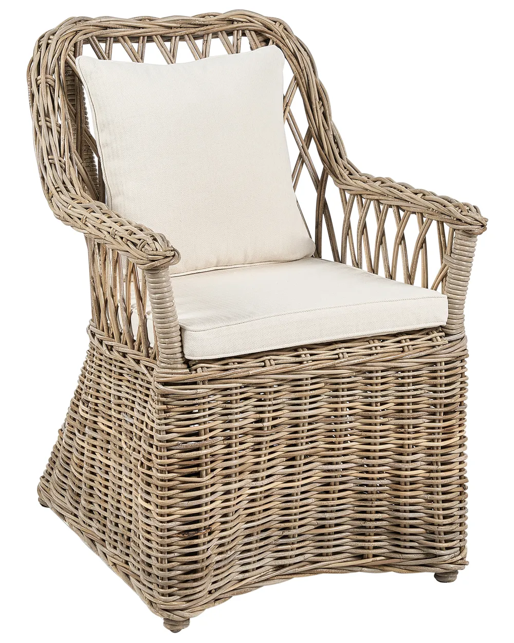 Gartensessel 2er Set MAROS II Rattan Naturfarben_932917