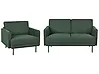 Sofa Set 3-Sitzer BREDA Stoff Grün