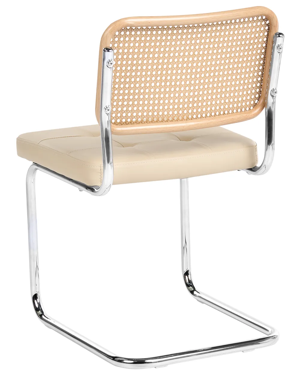 Esszimmerstuhl 2er Set ETHETE Kunstleder Hellbeige_1080602
