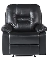 Sofa Set manuell verstellbar 6-Sitzer BERGEN Kunstleder Schwarz_1060570