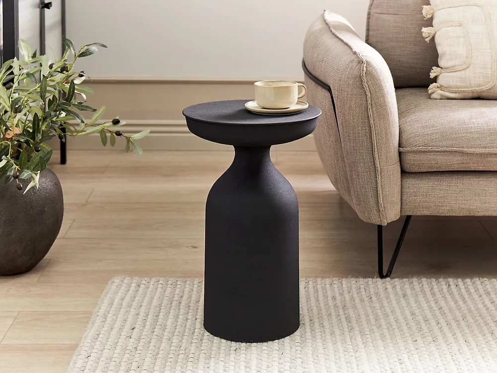 Beistelltisch TENJO Metall Schwarz