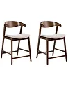 Set mit 2 Barstühlen LILLY Braun / Beige