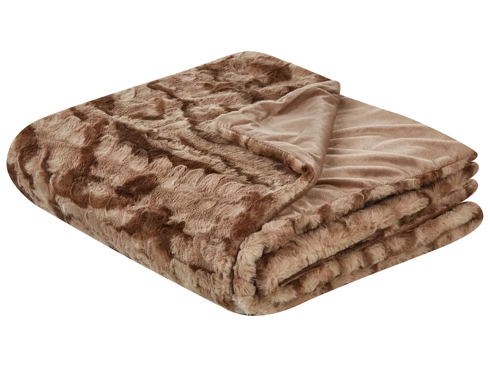 Kuscheldecke BAKIRA Webpelz 150 x 200 cm Braun