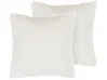 Dekokissen 2er Set PUMILA 45 x 45 cm Webpelz Weiß Ohne Muster