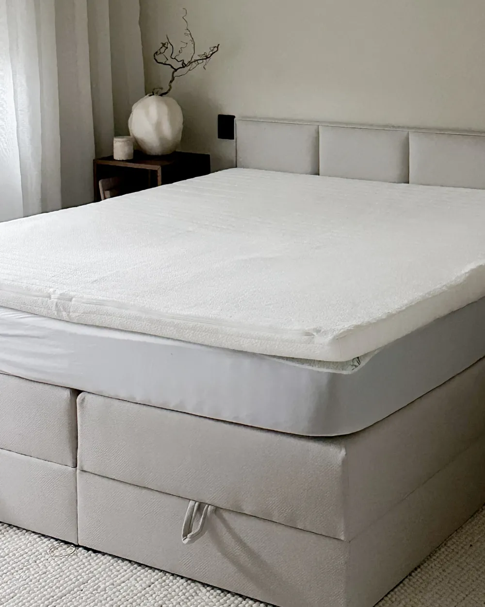 Memory Foam Mattress Topper DAZZEL 160 x 200 cm (EU King Size)_1046062