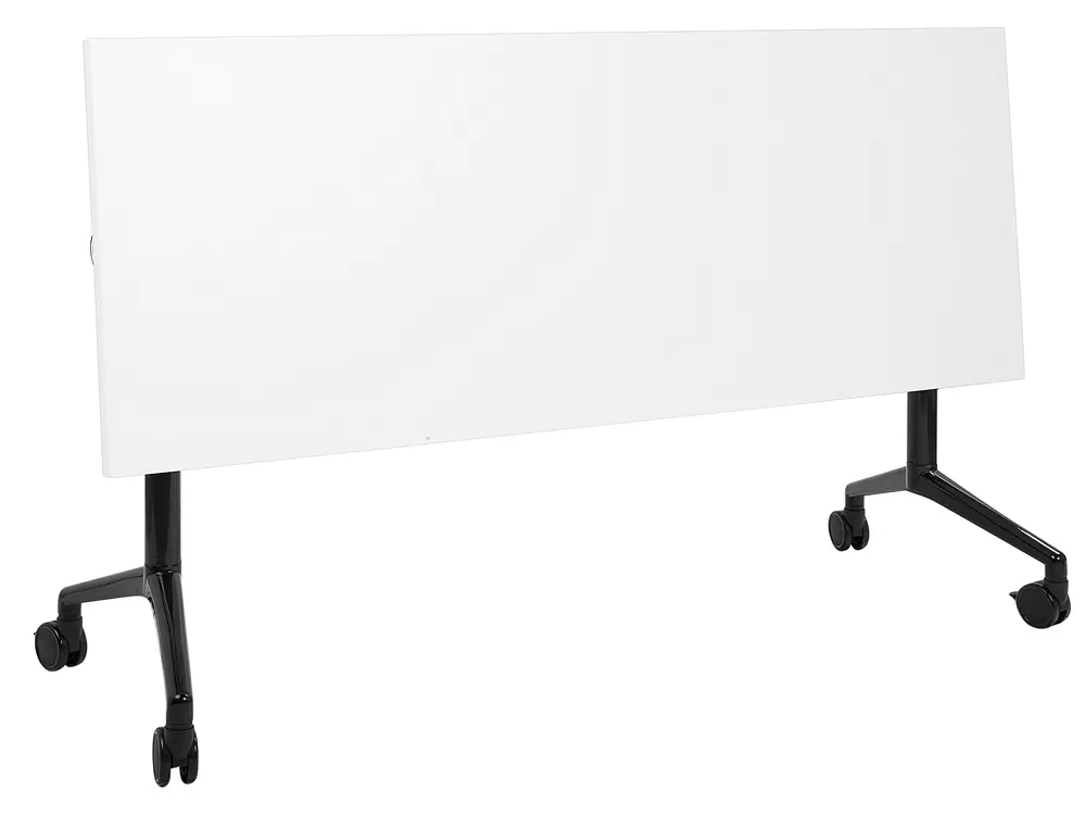 Foldable Office Desk CAVI 160 cm 60 cm with Wheels White_922276