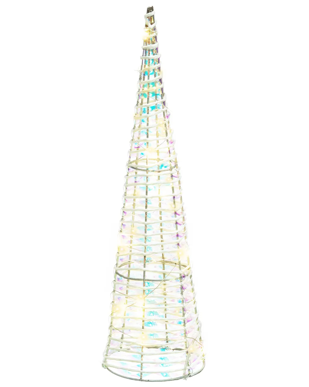 Weihnachtsdekoration 3er Set LED SONDER 40/60/80 cm Weihnachtsbaum Weiß_1025254