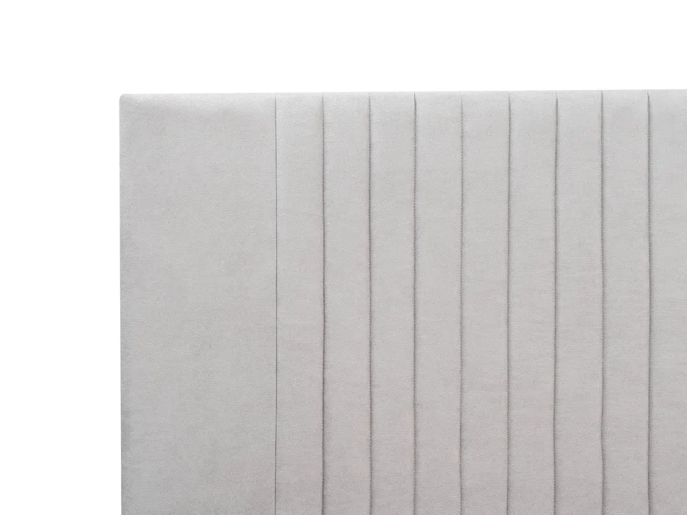Bed Chenille TALENCE 180 x 200 cm (EU Super King) Light Grey_980988