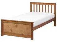 Bett mit Lattenrost Kiefernholz OLENDON 90 x 200 cm Braun_1068435