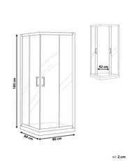 Duschkabine TELA 80 x 80 x 185 cm Gold_944663