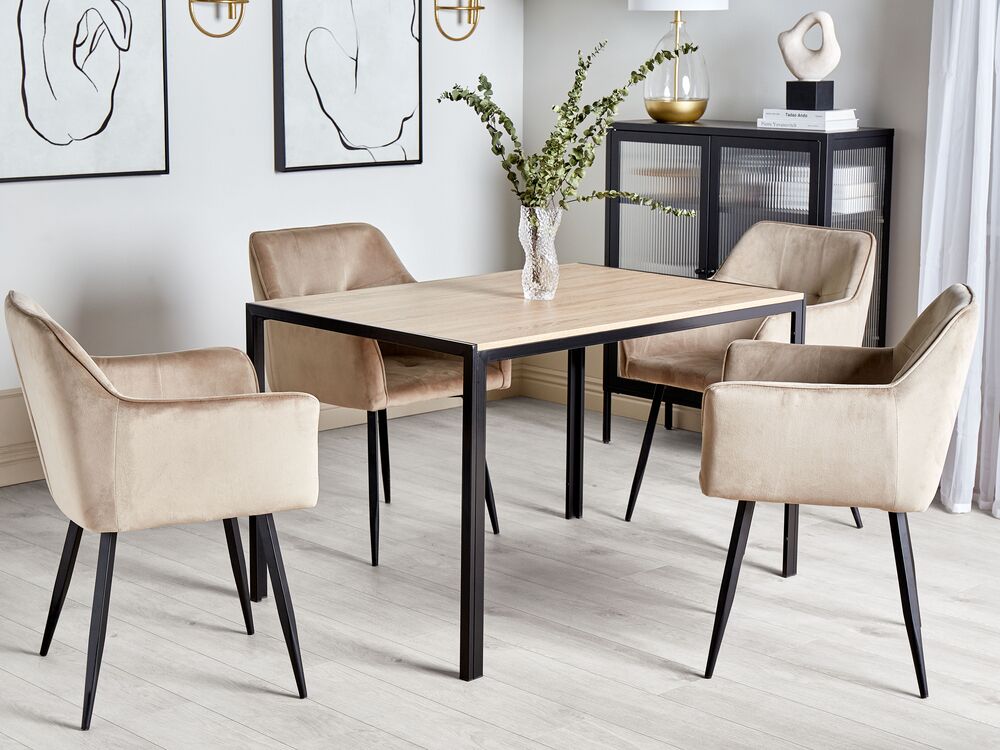 Eettafel NEWFIELD Lichtbruin 120 cm 80 cm