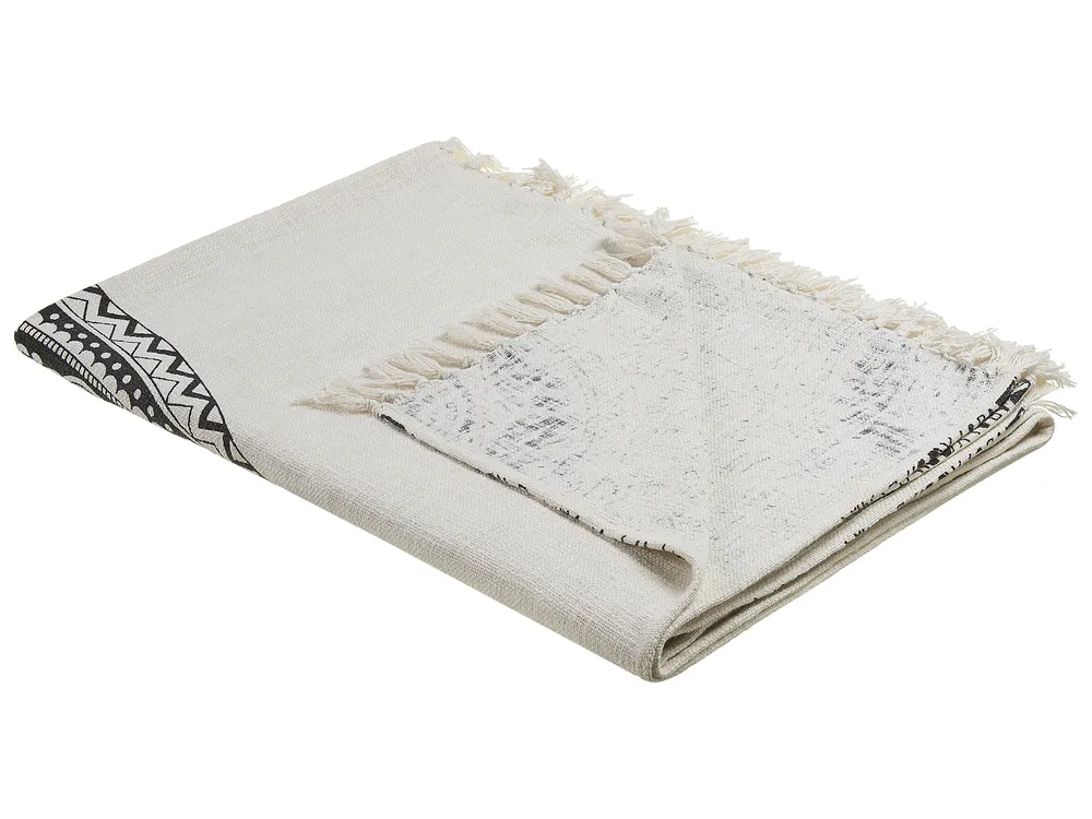 Kuscheldecke BERHAMPORE Baumwolle 130 x 180 cm Beige