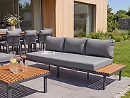 Garden Sofa 3 Seater FIVIZZANO Acacia Wood Dark Grey_1159321