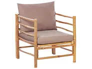 Garden Lounge Set with Table 4 Seater CERRETO Bamboo Taupe_908858
