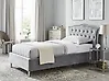 Bett mit Stauraum METZ Samtstoff Grau 90 x 200 cm