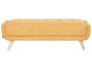 Sofa 2-Sitzer HABO mit Ottomane Stoff Senfgelb_1077362