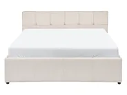 Ottoman Bed LAURESSES Fabric Light Beige 140 x 200 cm (EU Double)_1153487