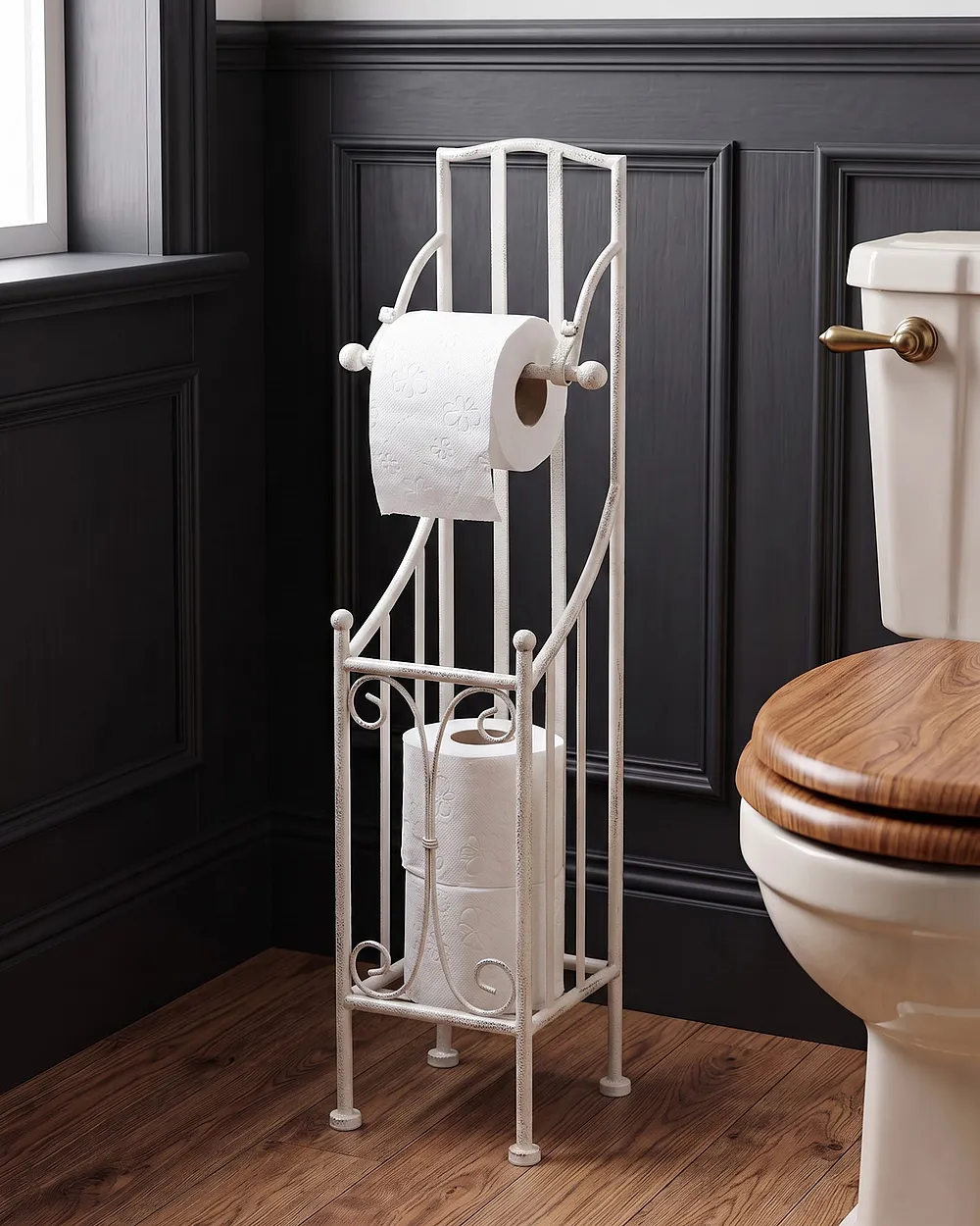 Toilettenpapierhalter BRISA Metall Weiß_1155714