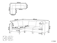 Modul Ecksofa 4-Sitzer EVJA Samtstoff Marineblau rechtsseitig_860044