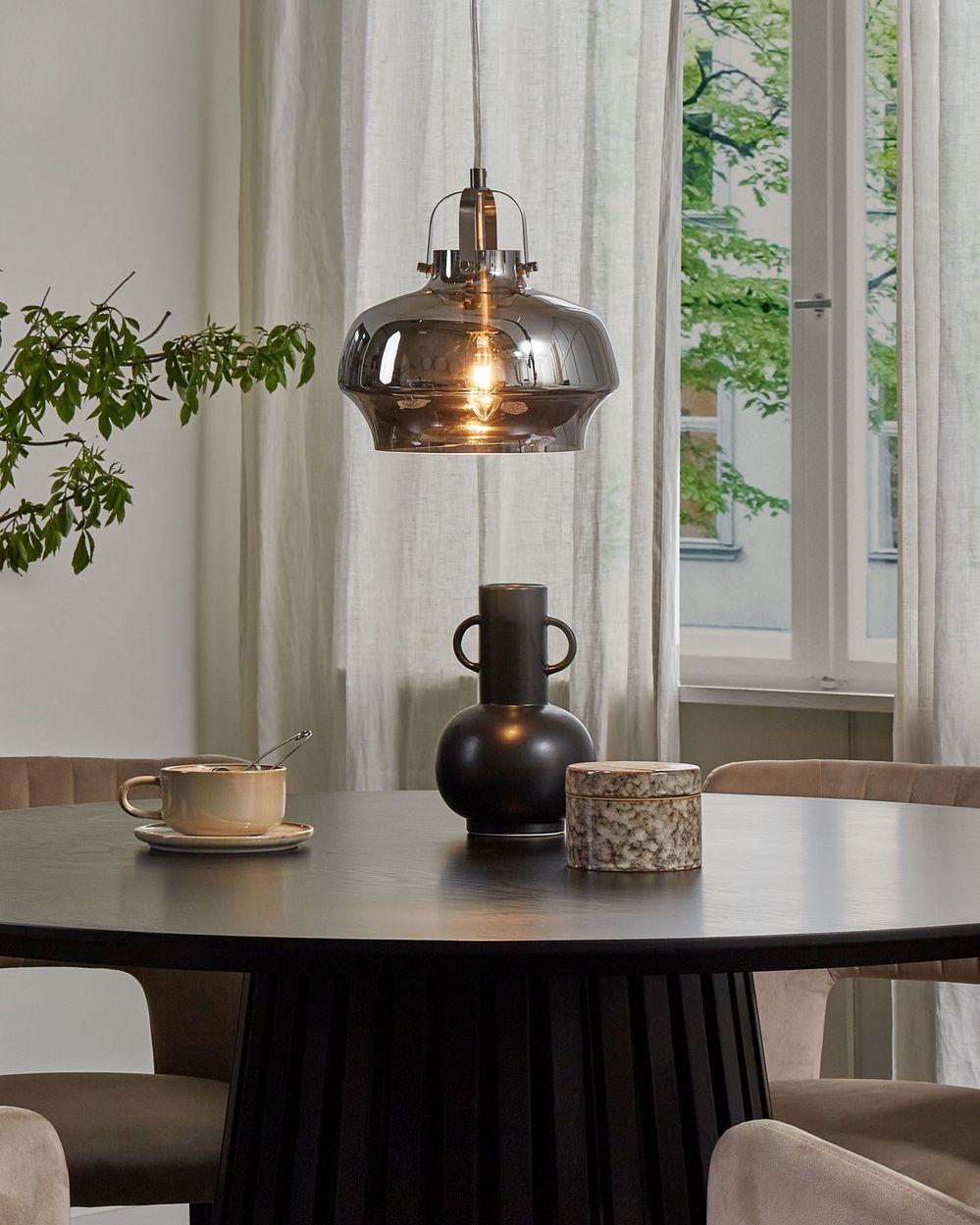 Hanglamp WILTZ Glas Lichtgrijs