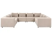 U-förmiges Modulsofa 8-Sitzer AXEBO Bouclé Beige_1077289
